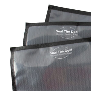 15 x 20 Black and Clear Vacuum Seal Bags With Zipper SNS 3500